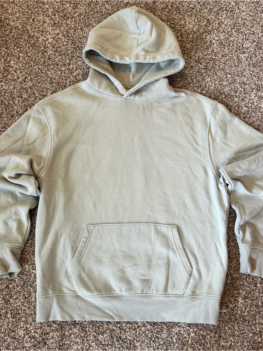 Old Navy Hoodie Men’s XL Light Gray Pullover Sweatshirt Fleece Kangaroo Pocket